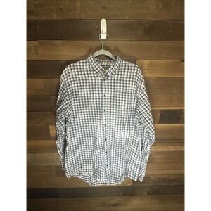 Cabela's Men's Button Up Shirt Plaid Long Sleeve Size L